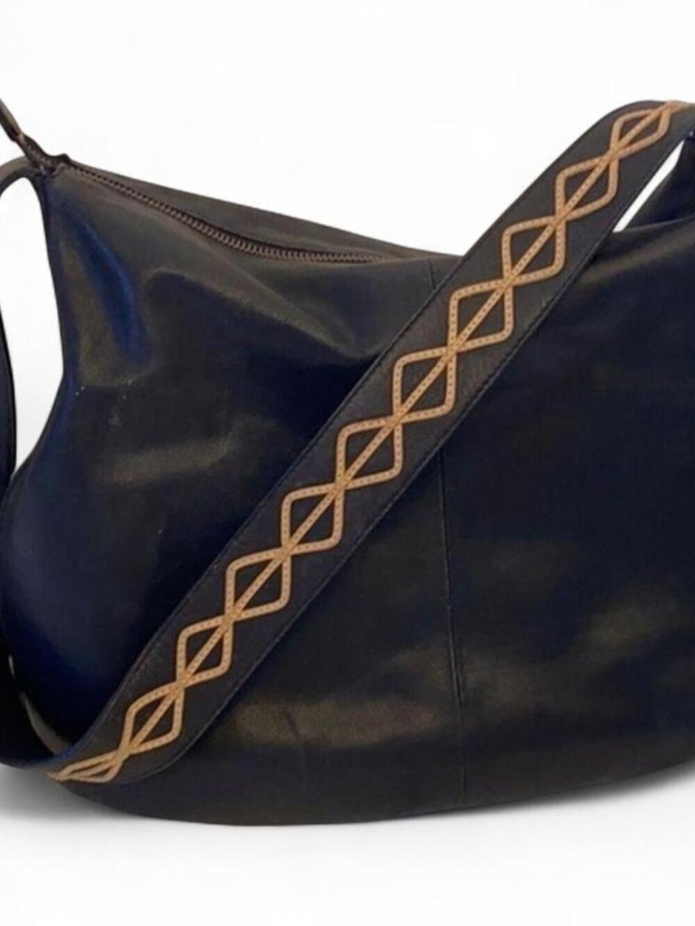 Nicole Miller Large black leather bag​